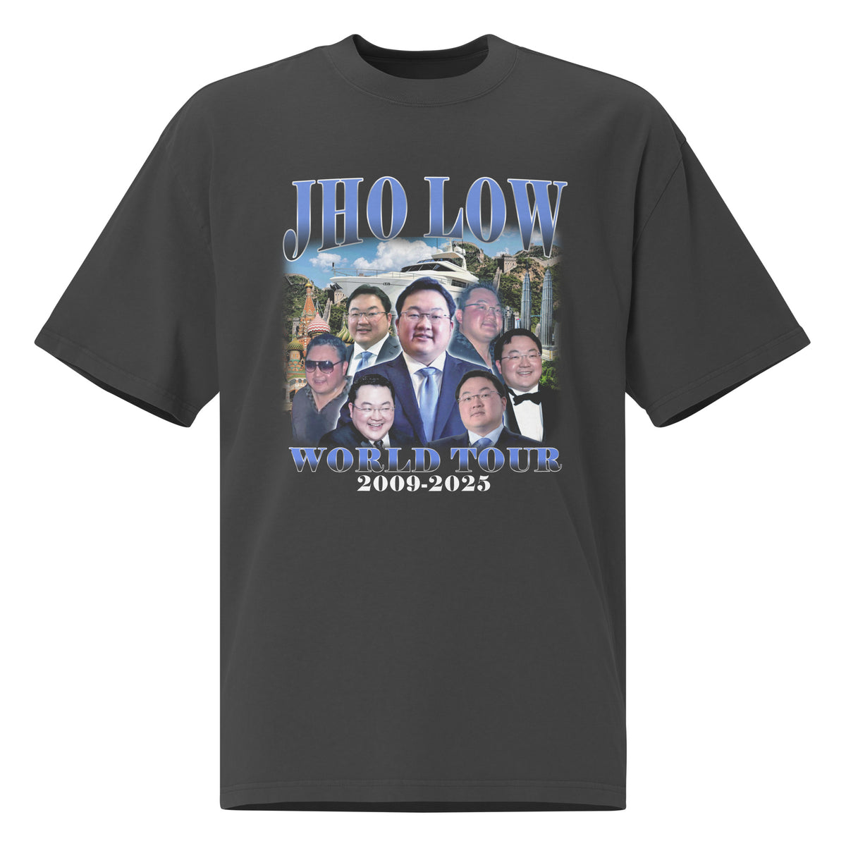 Jho Low World Tour Oversized Faded Tee - Front