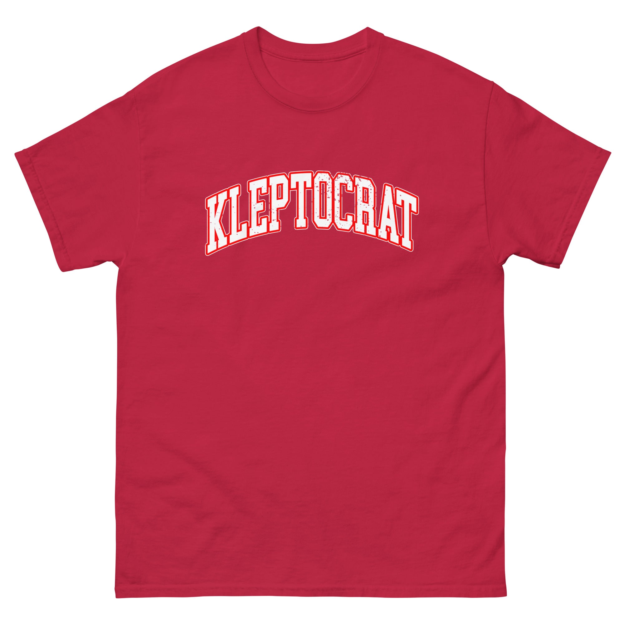 Whale Hunting Kleptocrat Cardinal Red Tee