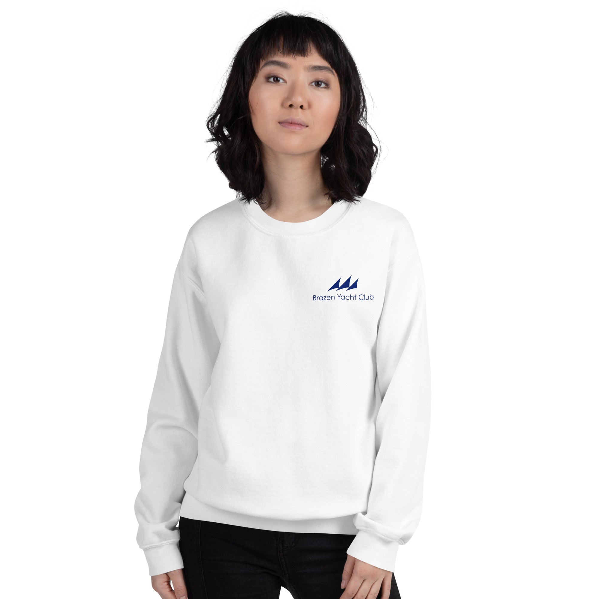 Brazen Yacht Club Logo Sweatshirt White